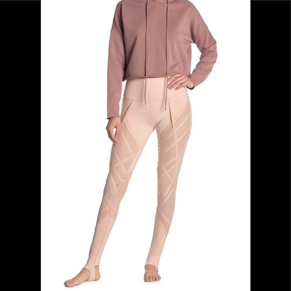NEW Alo high waist stirrup pink leggings - Picture 2 of 6